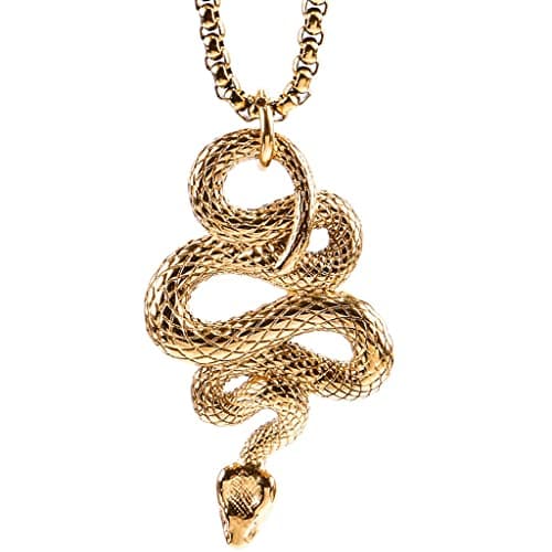 Jude Jewelers Retro Vintage Stainless Steel Snake Pendant Necklace