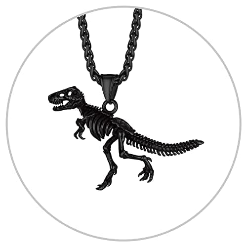 Richsteel Men's Crocodile T-Rex Skeleton Punk Jewelry