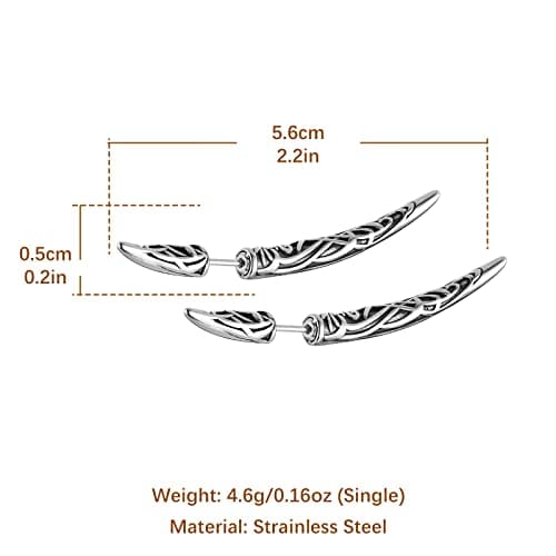 Stainless Steel Spike Stud Earrings for Men and Women