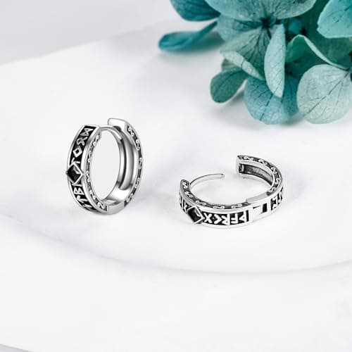 Celtic Knot Hoop Earrings 925 Sterling Silver Vintage Irishmens Women
