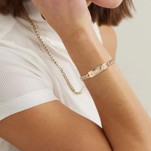 Virgin Mary Link Bracelet for Women