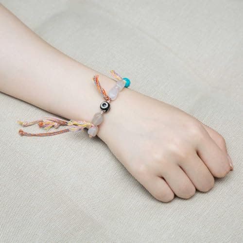 HZMAN Tibetan Buddhism Dzi Bead Bracelet - Lucky Protection & Gift