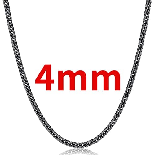 18K Gold Plated Diamond Cut Miami Cuban Link Chain for Men and Women