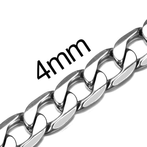 Men's Stainless Steel Cuban Link Chain Necklace, Silver/Black/Gold Plated, 4/6/9mm, 18-30 inches, Gift Jewelry