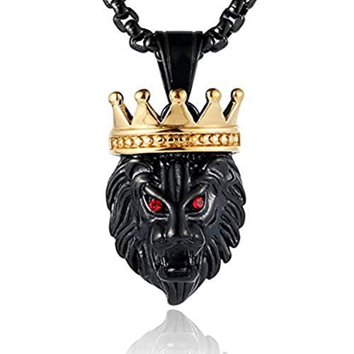 Stainless Steel Lion King Pendant Necklace for Men