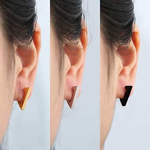 Stainless Steel Geometry Hoop Earrings Set for Men and Women
