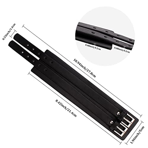 Casoty Punk Rock Leather Cuff Bracelets for Men and Women