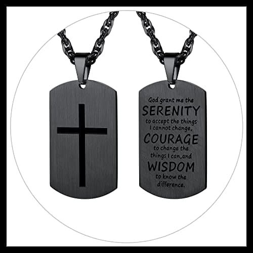 PROSTEEL Stainless Steel Cross Jewelry Dog Tags Pendant