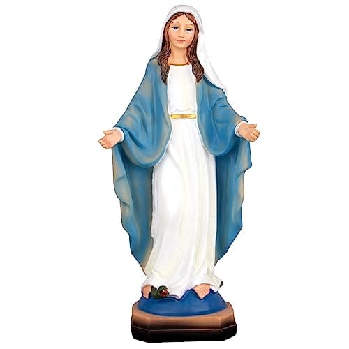 KEEPKAP Virgin Mary Statue, 8.5 Inch Resin Figurine, Catholic Giftsindoors