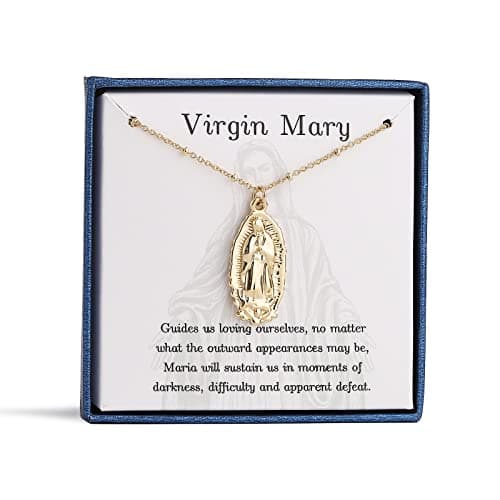 Ascona Virgin Mary Gold/Silver Pendant Necklace for Women