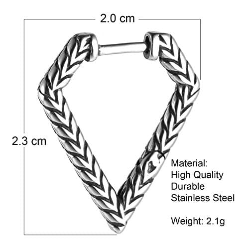 HZMAN Bike Punk Stainless Steel Hoop Earrings, Perfect Gift for Holidays and Weddings