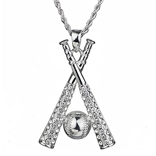 Stainless Steel Baseball Necklace for Men and Women