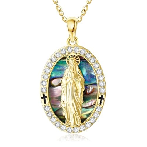 AXOMY Saint Necklace for Women Men - Sterling Silver Serenity Prayer Pendant Jewelry
