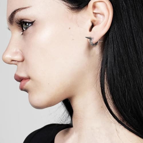 HZMAN Detachable Gothic Punk Earrings for Men & Women Stainless Steel Jewelry