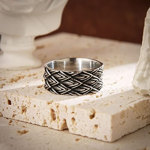 HZMAN Men's Retro Gothic Stainless Steel Dragon Ring
