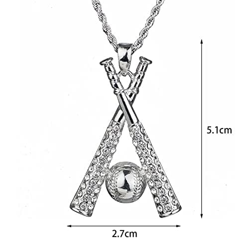 Stainless Steel Baseball Necklace for Men and Women