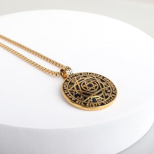 ChicGems Solomon Six Pointed Star of David Necklace for Men & Women