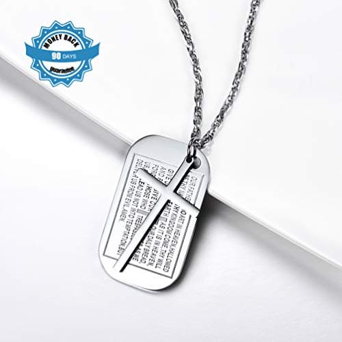 PROSTEEL Stainless Steel Cross Jewelry Dog Tags Pendant