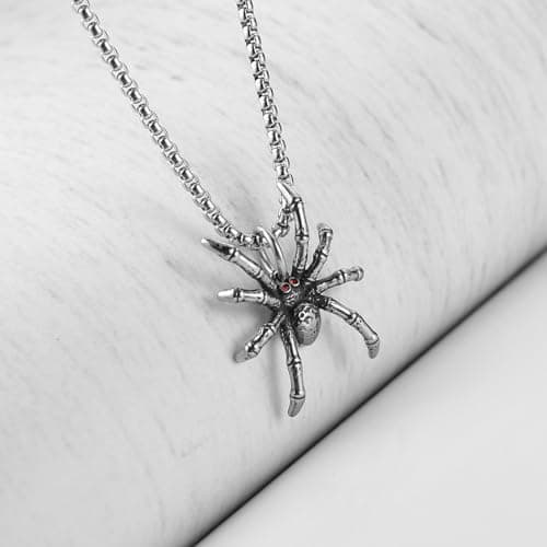 HZMAN Men's Gothic Stainless Steel Halloween Pendant Necklace Jewelry Gift