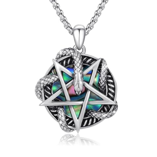Silikepa 925 Sterling Silver Mysterious Snake Pendant Necklace