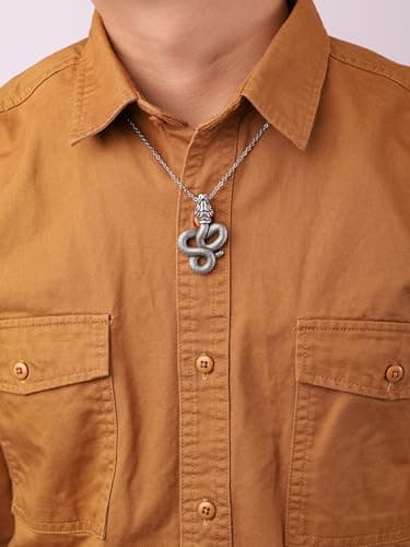 Gothic Snake Pendant Necklace for Men and Women - Punk Animal Jewelry