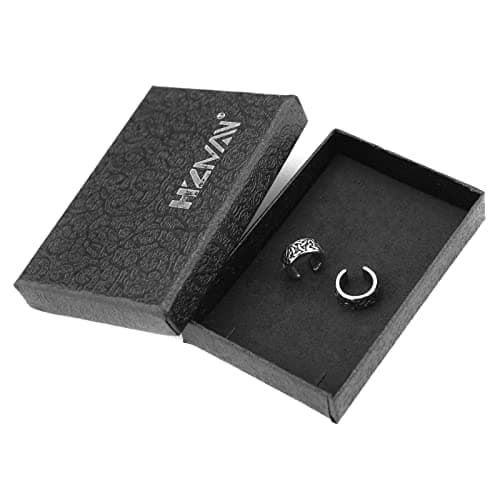 Celtic Knot Ear Cuff Earrings Stainless Steel Clip On Retro Knot Pattern Jewelry Gift for Men Women