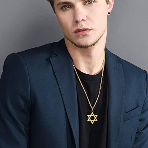 Hexagonal Star of David Necklace for Boys