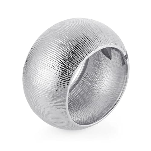 HZMAN Thick Wide Chunky 7.0 Inch Bangle Bracelet for Women