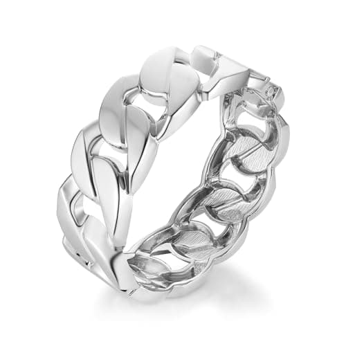 Chunky Cuban Chain Cuff Bracelet for Women
