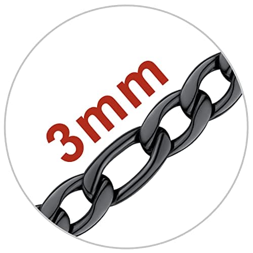 Figaro Chain Necklace - 3mm-9mm Stainless Steel, 18K Gold Plated, 16"-30"