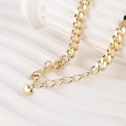 Virgin Mary Bracelet for Women with Cubic Zirconia Gold Plated Link Jewelry