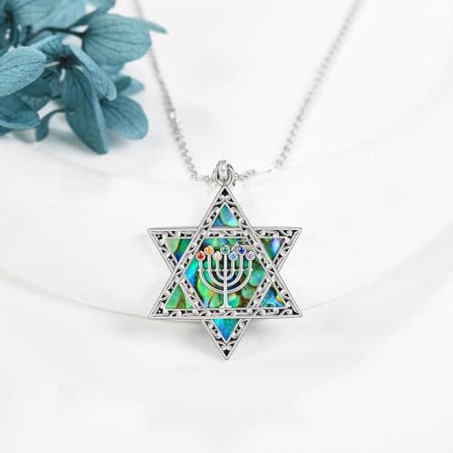 Sterling Silver Star of David Necklace for Women