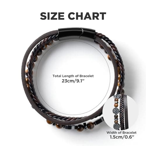 DUGRAFT Men's Wrist Bracelet Ideal Gift for Him