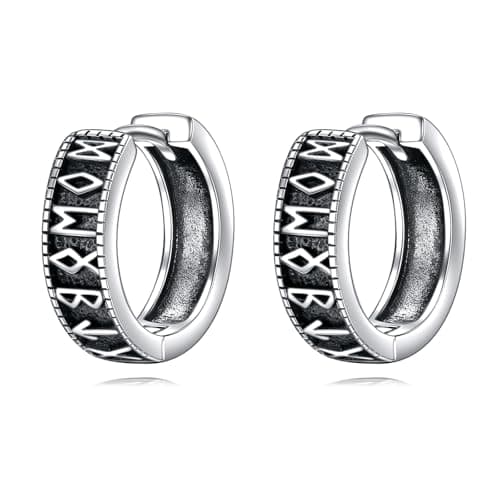 Celtic Knot Hoop Earrings 925 Sterling Silver Vintage Irishmens Women