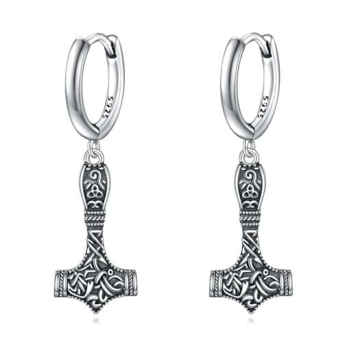 AINFQY Sword Drop Earrings 925 Sterling Silver Viking Jewelry