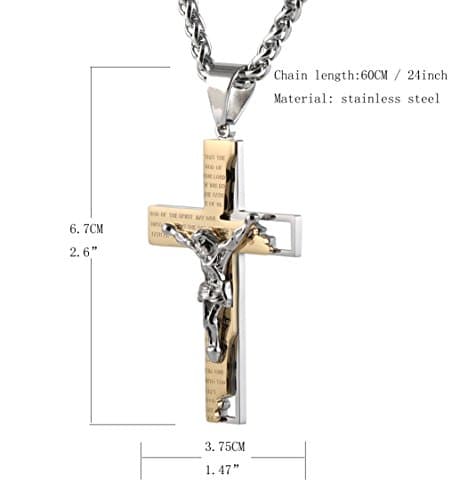 Men's Stainless Steel Cross Necklace