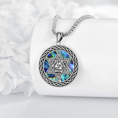 Nordic Viking Star of David Necklaces for Men and Women