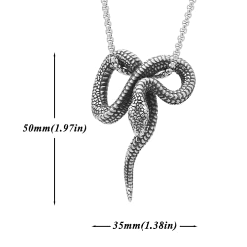 Shimeriti Stainless Steel Snake Pendant Hip Hop Jewelry