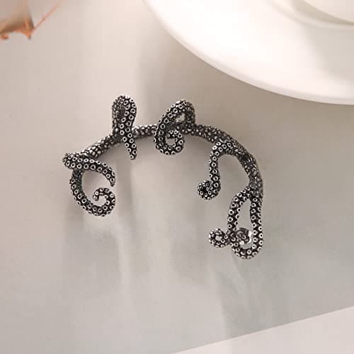 HZMAN Stainless Steel Ear Cuff Earrings for Women and Men Stud