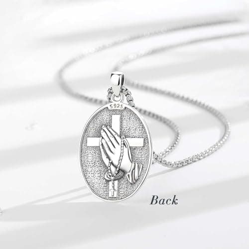 INFUSEU Unique Virgin Mary, St Joseph & Jesus Pendant Necklace 20+2 Inch Chain