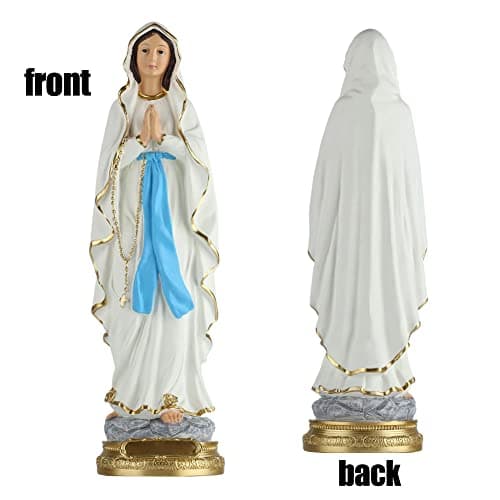 Qianling 8.7" Virgin Mary Statue for Catholic Altar Decor