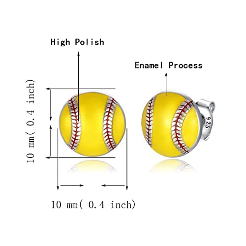 Sports Mom Jewelry: 925 Sterling Silver Earrings for Softball, Volleyball, Basketball, Baseball, Football, and Soccer – Hypoallergenic Gifts for Women and Players