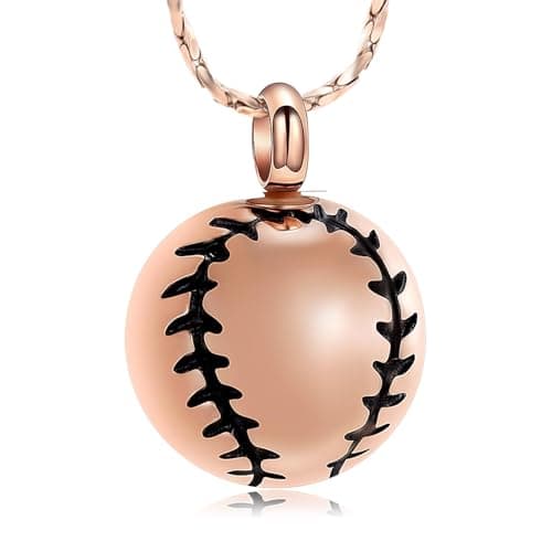 AIWENXI Baseball Ash Jewelry Pendant for Cremation Keepsake
