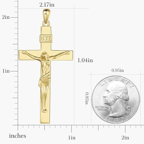 14K Gold Cross Necklace for Men - Versatile and Timeless