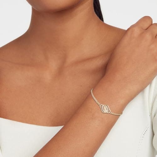 HZMAN Virgin Mary Bracelet for Women - Rose Gold Plated Our Lady of Guadalupe Link Bracelet