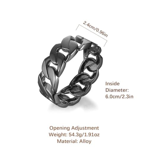 Chunky Cuban Chain Cuff Bracelet for Women