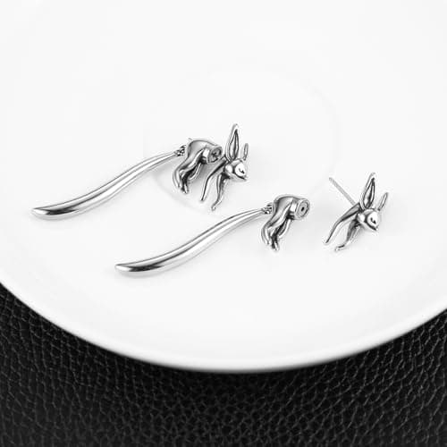 HZMAN Cute Fox Surgical Steel Earrings for Women