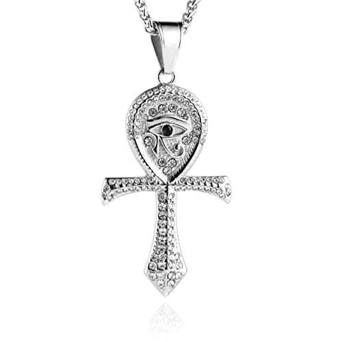 HZMAN CZ Eye of Horus Protection Pendant Necklace
