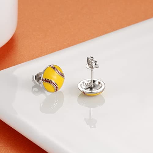 Sports Mom Jewelry: 925 Sterling Silver Earrings for Softball, Volleyball, Basketball, Baseball, Football, and Soccer – Hypoallergenic Gifts for Women and Players