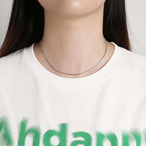 Thin Stainless Steel Snake Chain Necklace for Men and Women - Hip Hop Choker Necklace - 16-30 Jewelry Gift